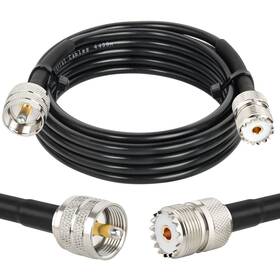 Pl-259 Mookeerf 009301883956 Uhf Cb Coax Cable 10ft Rg58 Male To Female Low Loss Antenn