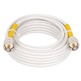 Cablerg8x Mookeerf 606408798343 Cb Coax Coaxial Cable 25ftpvc White Marine Antenna Cableuhf Pl259 M