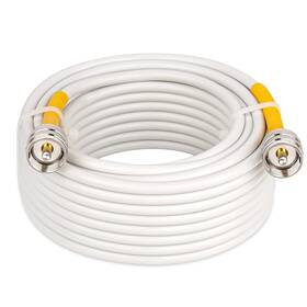 Pl-259 Mookeerf 606408798367 42.5ft White Rg8x Uhf Male To Low Loss Coax Cable For Vhf Marine