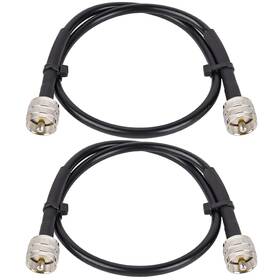 Pl259 Mookeerf 606408798480 Rg8x Jumper Cable 2ft 2 Pack Cb Coax 50 Ohm Uhf Pl25