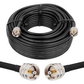 Pl259 Mookeerf 607535823502 Cb Coax Cable 100ft Rg8x Coaxial Uhf Male To Low Loss Ca