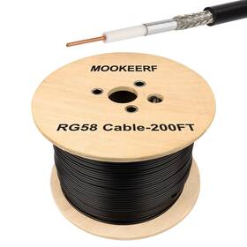 Rg58 Mookeerf 607535823571 Coaxial Cable 200ft Low Loss 50 Ohm Coax For Wifi/router S
