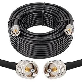 Pl259 Mookeerf 607986647528 Uhf Cb Coax Cable 50ft Rg8x Male To Coaxial Low Loss Cab
