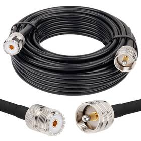 Pl-259 Mookeerf 609755090672 Uhf Cb Coax Cable 35ft Rg58 Male To Female Low Loss