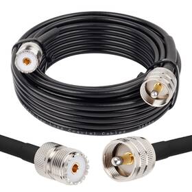 Pl-259 Mookeerf 609755091129 Uhf Cb Coax Cable 20ft Rg58 Male To Female Low Lo