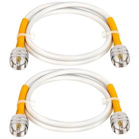 Pl259 Mookeerf 614160518819 Rg8x Jumper Cable 3ft 2 Pack Cb Coax 50 Ohm Uhf Male To Low
