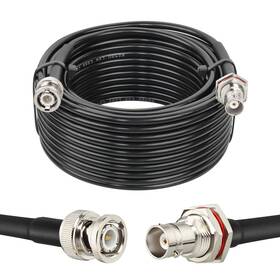 Rg58 Mookeerf 614161411256 Bnc Cable 50 Ohm 50ft Male To Female Coax Bulkhead Low Loss Anten