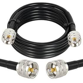 Pl259 Mookeerf 614164800705 Cb Coax Cable 12ft Rg8x Coaxial Uhf Male To Low Loss