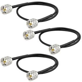 Pl259 Mookeerf 635393651630 Rg8x Jumper Cable 2ft 3 Pack Cb Coax Uhf Connector 50 Ohm Low Los