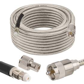 Pl-259 Mookeerf 635405407958 Cb Coax Cable 35ft Low Loss Rg8x Stranded Core Antenna With A