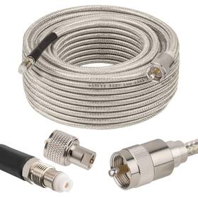 Pl-259 Mookeerf 635405407965 Cb Coax Cable 50ft Low Loss Rg8x Stranded Core Antenna With A
