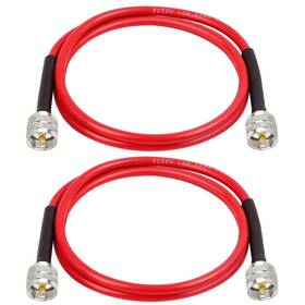Pl-259 Mookeerf 639394178813 Cb Coax Cable - 3ft 2pcs Rg58 Uhf Male To Low Loss Anten