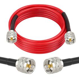 Pl-259 Mookeerf 639394178837 Cb Coax Cable - 10ft Rg58 Uhf Male To Low Loss Antenna C