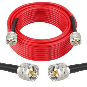 Pl-259 Mookeerf 639394178875 Cb Coax Cable - 25ft Rg58 Uhf Male To Low Loss Antenna F
