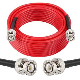 Rg58 Mookeerf 639394776743 Bnc Cable - 25ft 50 Ohm Male To Coax Cables Low Loss Extens