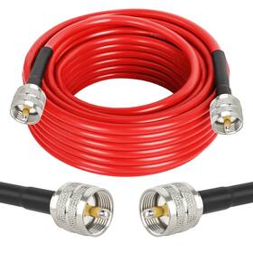 Pl-259 Mookeerf 639395257326 35ft Rg58 Uhf Male To Coax Cable - Low Loss Cb Antenna For Pl-259 Mookeerf 639395257326 35ft Rg58 Uhf Male To Coax Cable - Low Loss Cb Antenna For
