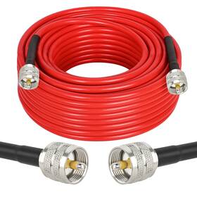 Pl-259 Mookeerf 639395257333 Cb Coax Cable - 50ft Rg58 Uhf Male To Low Loss Antenna C