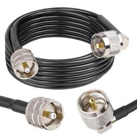 Pl259 Mookeerf 658360923387 Cb Coax Cable 15ft Rg58 Uhf Male To Right Angle Coaxial Low Los