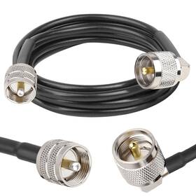 Pl-259 Mookeerf 658360923394 Cb Coax Cable - 6ft Rg58 Uhf Male To Right Angle Coaxial Lo