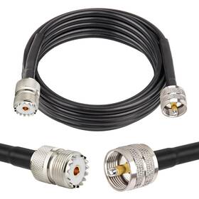 Pl-259 Mookeerf 658360923400 Uhf Cb Coax Cable 8ft Rg58 Male To Female Low Loss Antenna