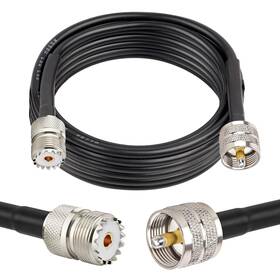 Pl259 Mookeerf 658360923417 Uhf Cb Coax Cable 12ft Rg58 Male To Female Low Loss Antenna Exte