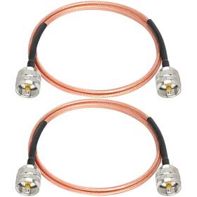 Pl-259 Mookeerf 658361451889 Cb Coax Cable 4ft 2 Pack Uhf Pl259 Male To Antenna Rg316