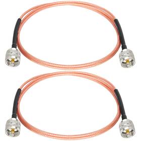 Rg316 Mookeerf 658361452497 Cb Coax Cable 3ft2 Pack Uhf Pl259 Male To Antenna Jump