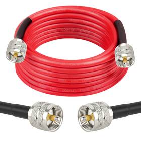 Pl259 Mookeerf 658370697803 Rg8x Coaxial Cable 15ft Cb Coax Uhf Male To Low Loss Ante