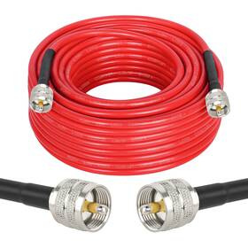 Pl259 Mookeerf 658370697841 Rg8x Coaxial Cable 50ft Cb Coax Uhf Male To Low Loss Ante