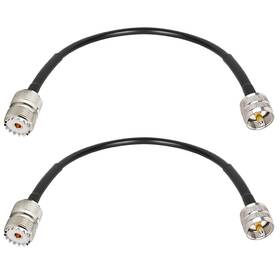 Pl-259 Mookeerf 658370698015 Uhf Cb Coax Cable 1ft Rg58 Male To Female Low Loss Radi