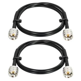 Pl259 Mookeerf 658370698053 2pcs Uhf Cable 3ft Cb Coax Rg58 Male To For