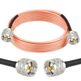 Pl259 Mookeerf 658370698251 Rg316 Cb Coax Cable - 12ft Uhf Male To Antenna 50 Ohm For