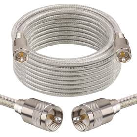 Pl259 Mookeerf 667763816882 Cb Coax Cable 18ft Rg8x Stranded Core Uhf Male To Low Loss Ante