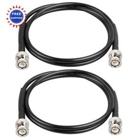 Rg58 Mookeerf 689911879587 Bnc Cable 3ft 2pcs 50 Ohm Male Coax Cables Low Loss
