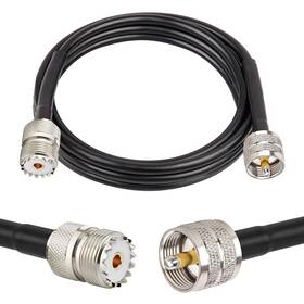 Pl-259 Mookeerf 689911879648 Uhf Cb Coax Cable 3ft Rg58 Male To Female Low Loss Antenna