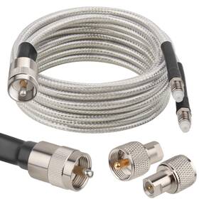 Rg8x Mookeerf 706531239895 Dual Cb Antenna Coax Cable 12ft Low Loss Stranded Core Wit