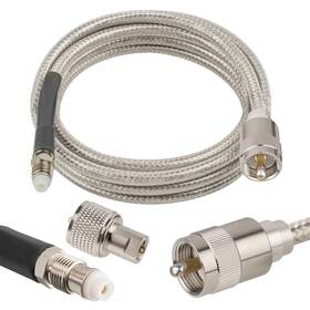 Mookeerf 706531250012 3 Ft Cb Coax Cable Low Loss Rg8x Stranded Antenna Pl-259 Fme/pl259 Connector