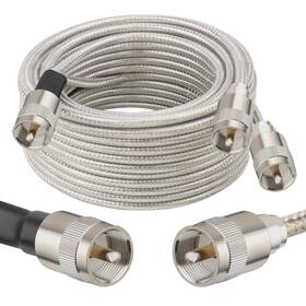 Rg8x Mookeerf 706531488491 Dual Cb Antenna Coax Cable 18ft Low Loss Stranded Core Co-phase