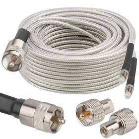 Rg8x Mookeerf 706531489016 Dual Cb Antenna Coax Cable 35ft Low Loss Stranded Core Wit