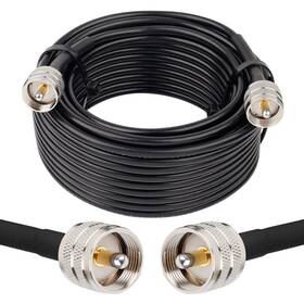 Pl259 Mookeerf 739515025313 Uhf Cable 50ft Cb Coax Rg58 Male To For Radi