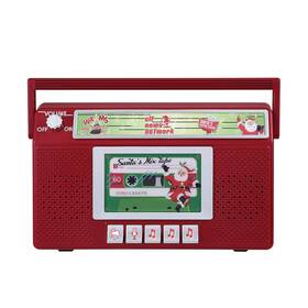 13038 Mr. Christmas Santa S Boom Box Radio Retro 10-inch Boombox With Led Lights 9 H