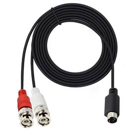 Mtueranc 762102330873 S-video 4 Pin To Bnc Splitter Cable Mini Din Male 2 Dual Bn