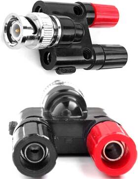 Mwrf Source 313015777790 2pc Bnc Male Plug To 2x 4mm Dual Banana Female Jack Socket Binding P