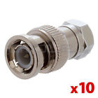 N-e-1155 Lot Of 10 Cmple Bnc Male Plug To Jack Rf Coaxial Coax