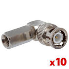N-e-1158 Lot Of 10 Cmple Bnc Male Right Angle Clamp Connector For Cctv
