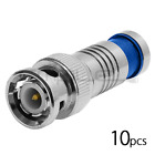 N-e-1170 Lot Of 10 Cmple Bnc Premium Adapter Compression Connector For Pack