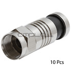 N-e-1221 Lot Of 10 Cmple Compression Coax Connector For Cable Cctv Male With