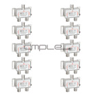 N-e-255 Lot Of 10 Cmple Way Type Splitter Hdtv Cable Coaxial Pack