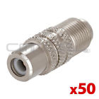 N-e-268 Lot Of 50 Cmple Type Female To Rca Connector Coupler Coax Adapter