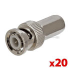 N-e-285 Lot Of 20 Cmple Twist On To Male Bnc Connector Coaxial Pack